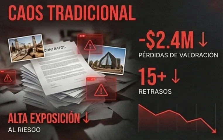 Caos Tradicional en construcción: Menos 2.4 millones en pérdidas de valoración, más de 15 retrasos y alta exposición al riesgo con expedientes físicos.